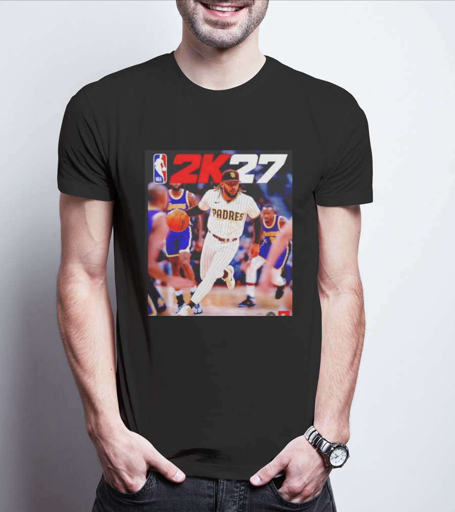San Diego Padres NBA 2K27 Crossover Concept With Basketball Action T-Shirt