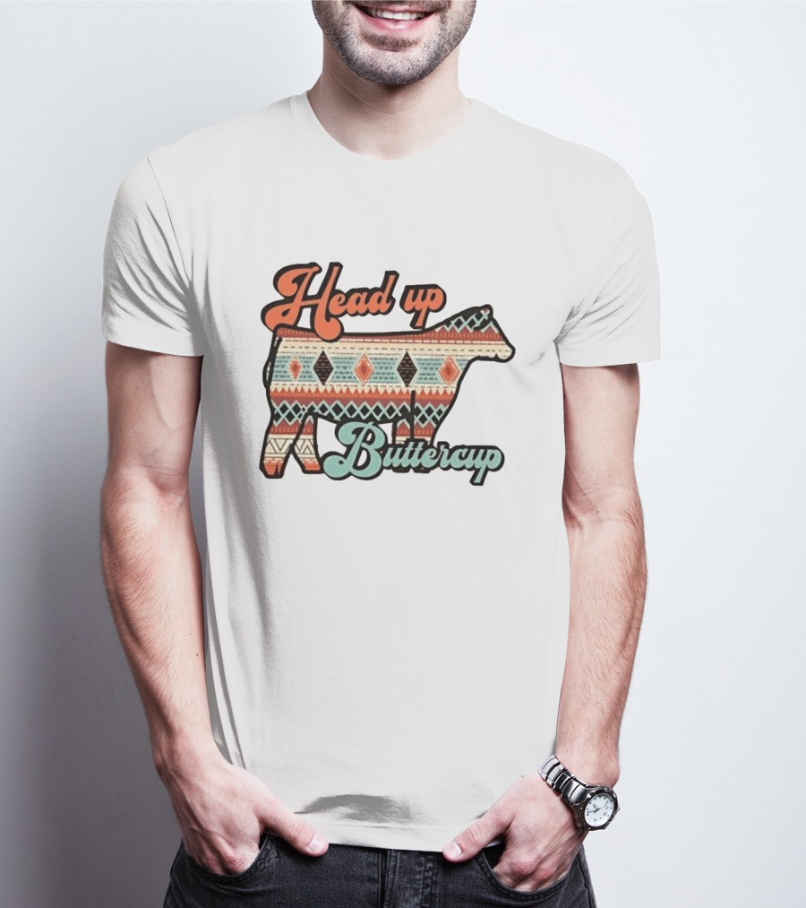 Head Up Buttercup Cow Aztec T-Shirt
