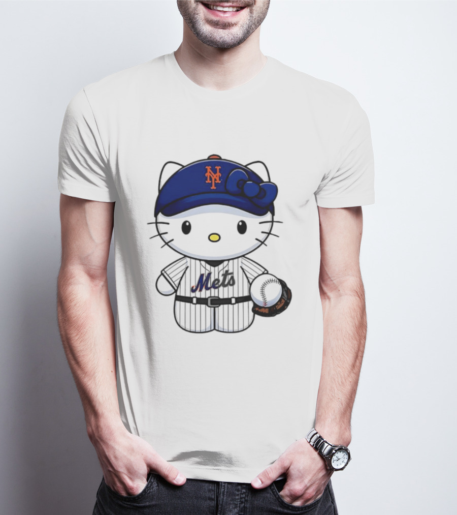 Hello Kitty New York Mets MLB Baseball Fan T-Shirt