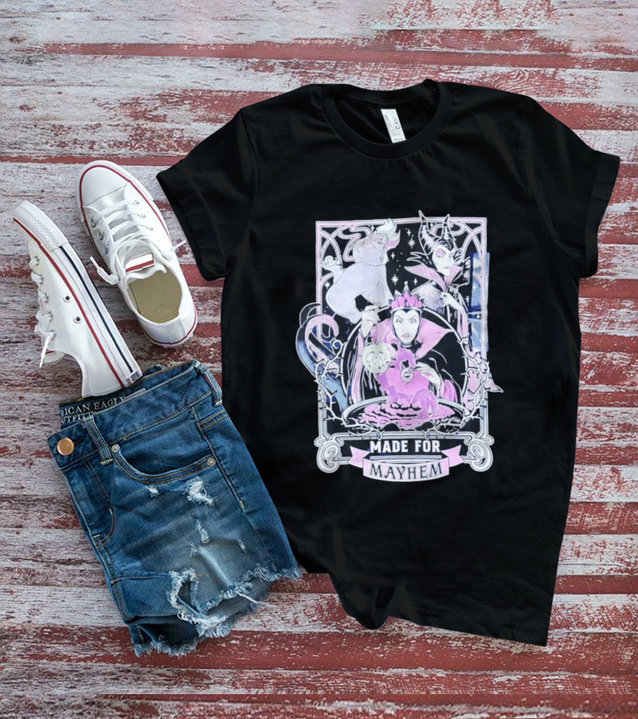 Disney Villains Made For Mayhem Ursula Maleficent Evil Queen T-Shirt