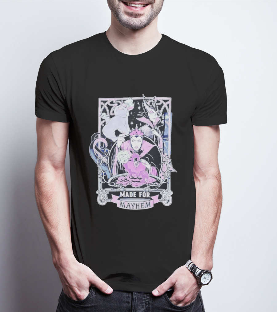 Disney Villains Made For Mayhem Ursula Maleficent Evil Queen T-Shirt