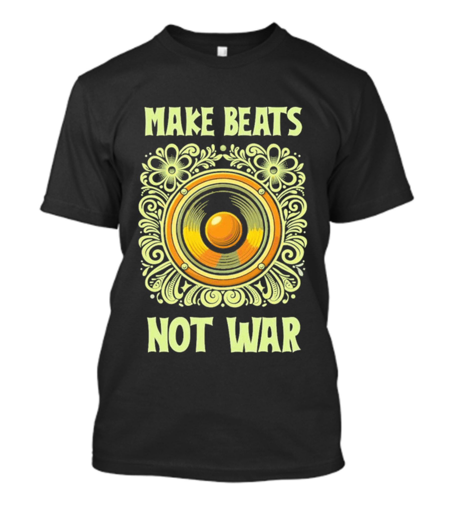 Make Beats Not War Boho Hippy Music Speaker T-Shirt