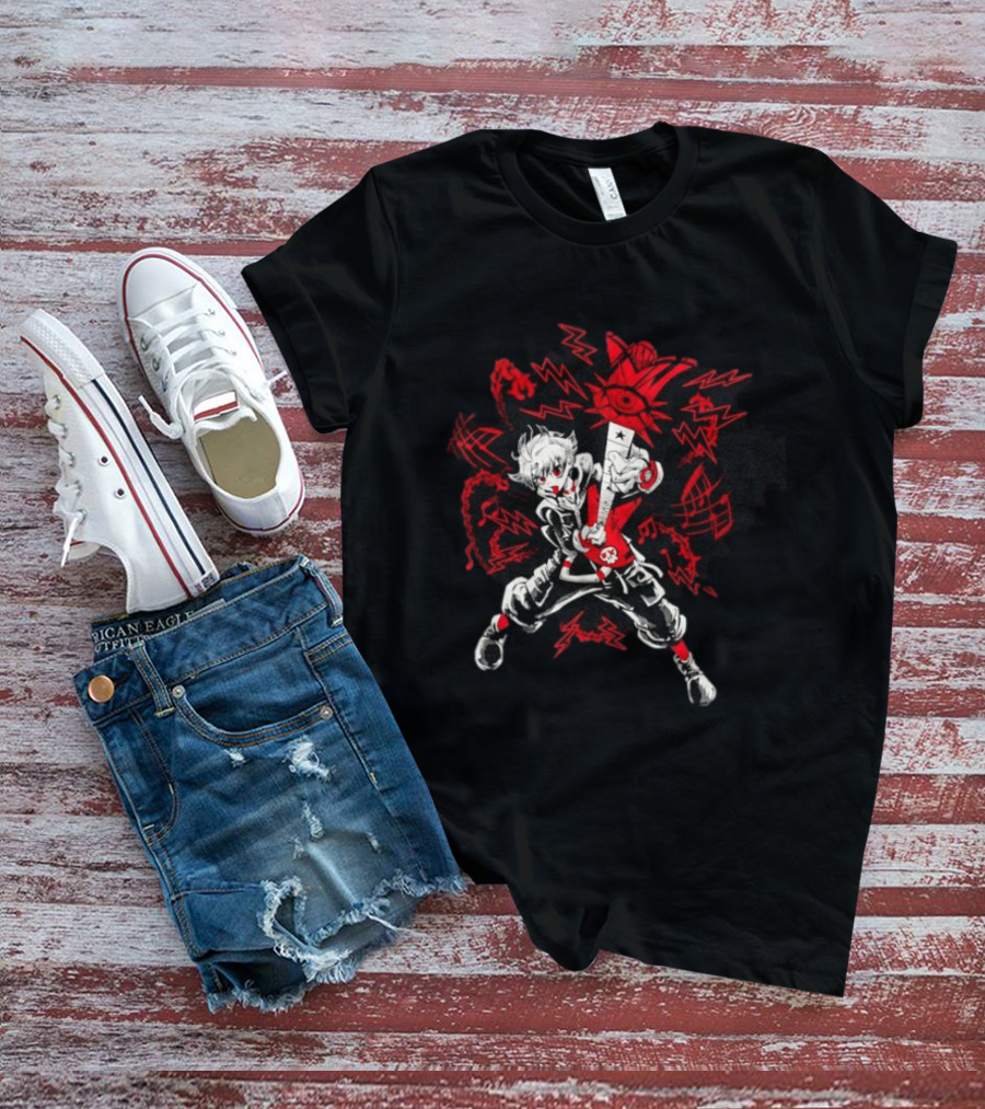 Neku Sakuraba The World Ends With You Gachi Red And Black Dynamic T-Shirt
