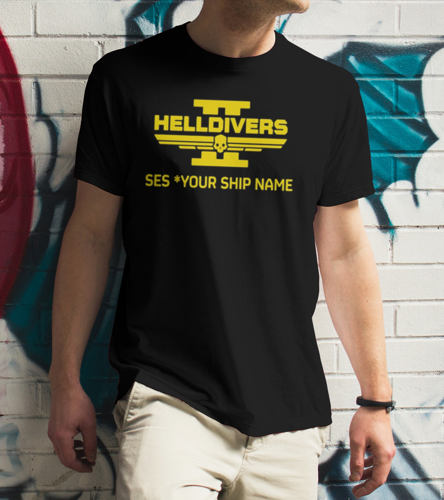 Helldivers II Customized SES Your Ship Name T-Shirt
