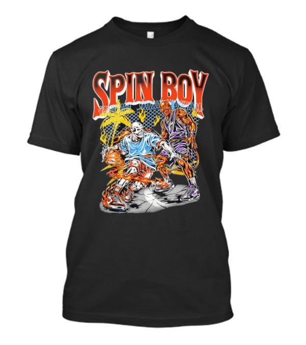 Nomouth Spin Boy Flaming Basketball Streetwear T-Shirt