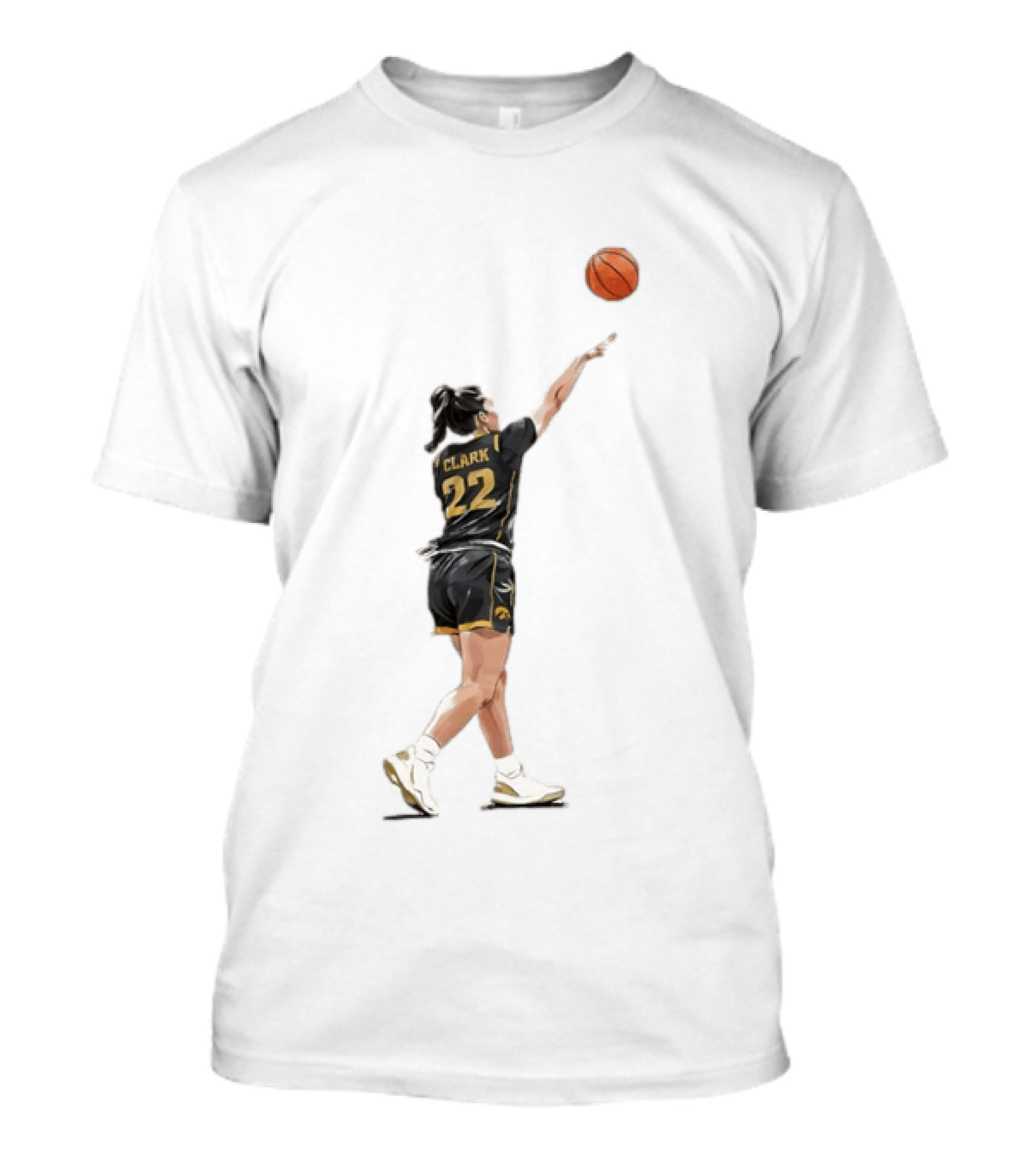 Caitlin Clark 22 Iowa Basketball WNBA Game Day Indiana Fever T-Shirt