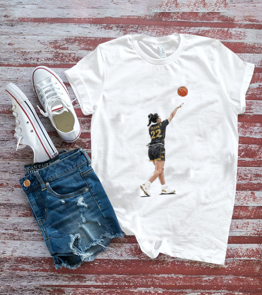 Caitlin Clark 22 Iowa Basketball WNBA Game Day Indiana Fever T-Shirt