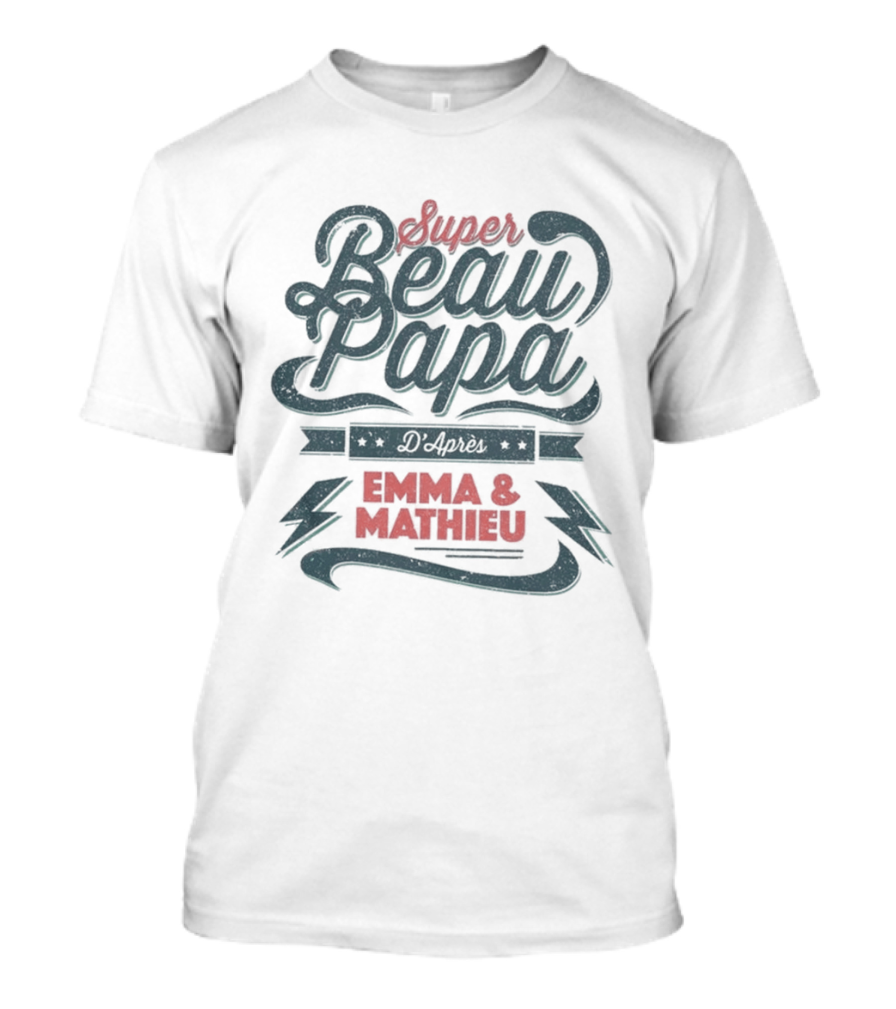 Super Beau Papa D'après Emma & Mathieu Stepfather T-Shirt