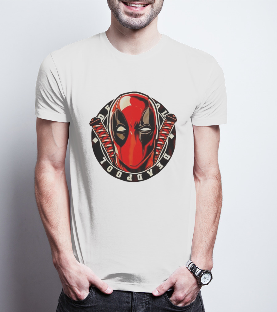 Deadpool Marvel Comics Mask Katana Swords T-Shirt