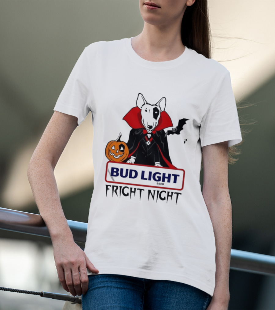 Bud Light Spuds MacKenzie Fright Night 80s Halloween T-Shirt