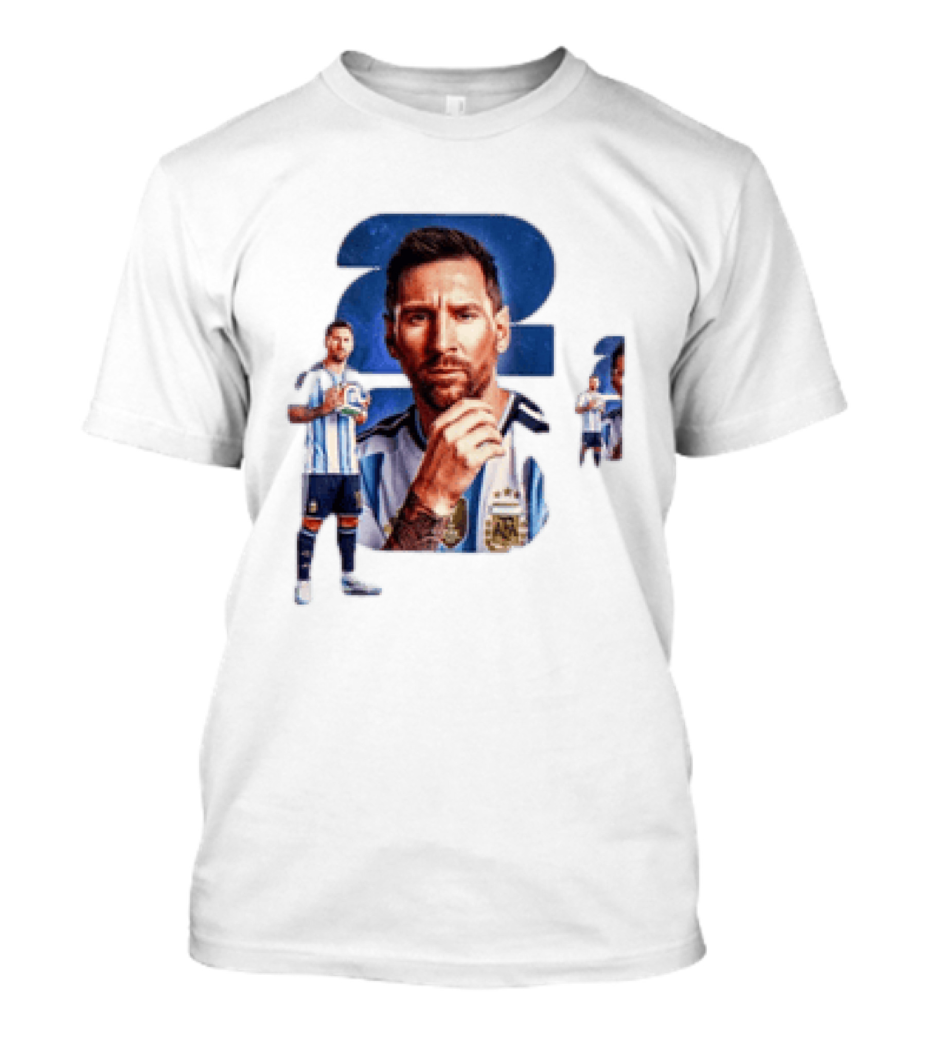 Lionel Messi Argentina Jersey 2023 FIFA World Cup Champion Collage T-Shirt