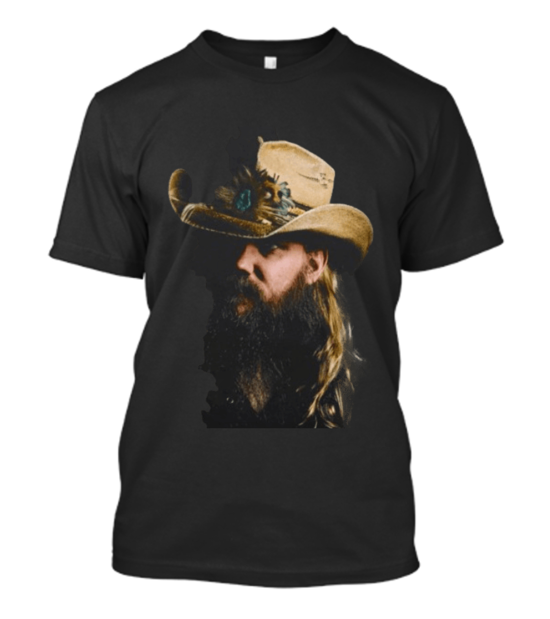 Chris Stapleton Cowboy Hat Portrait Country Music T-Shirt
