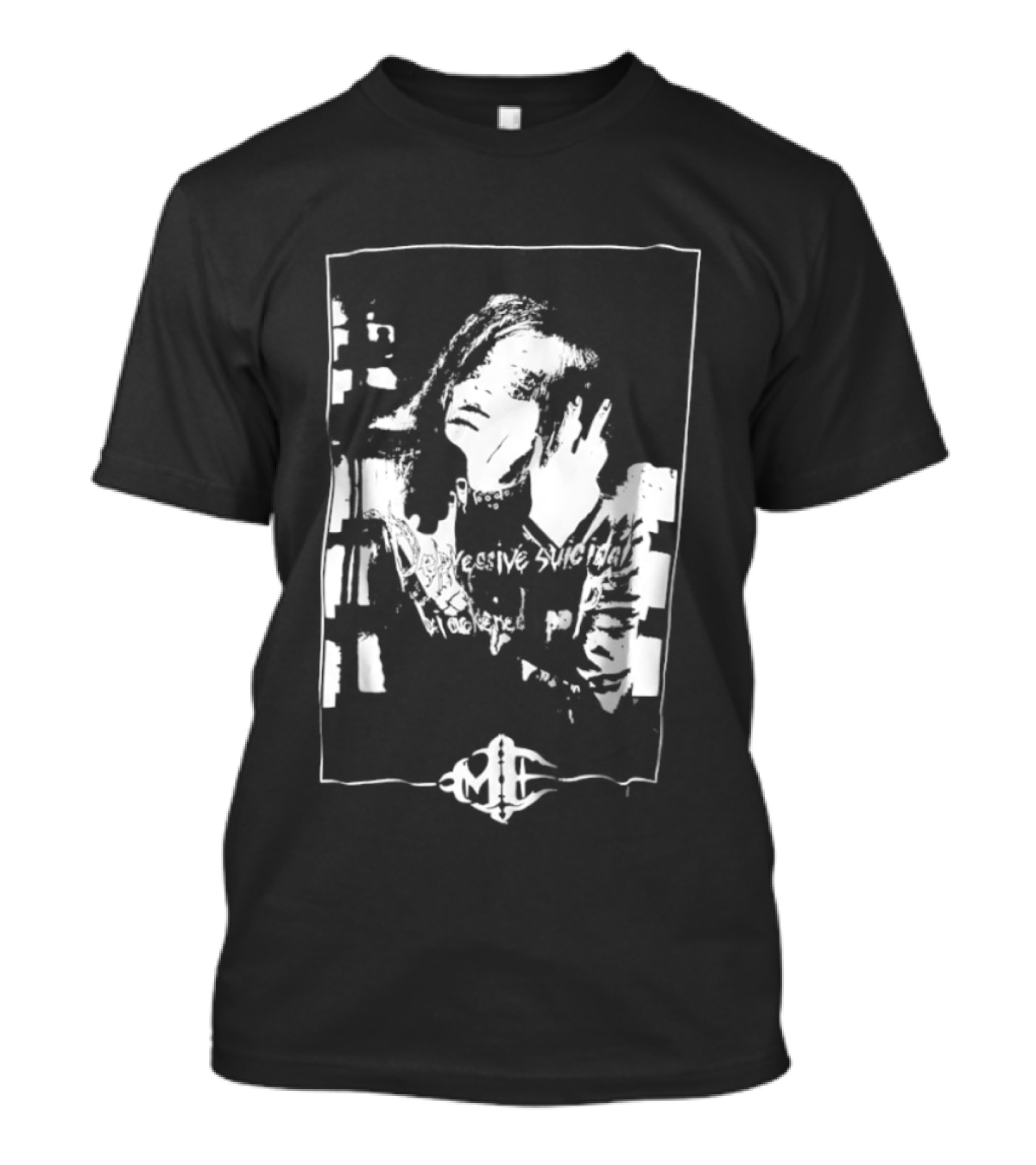 Depressive Suicidal Blackened Pop ME Hand Silhouette Music Vibe T-Shirt