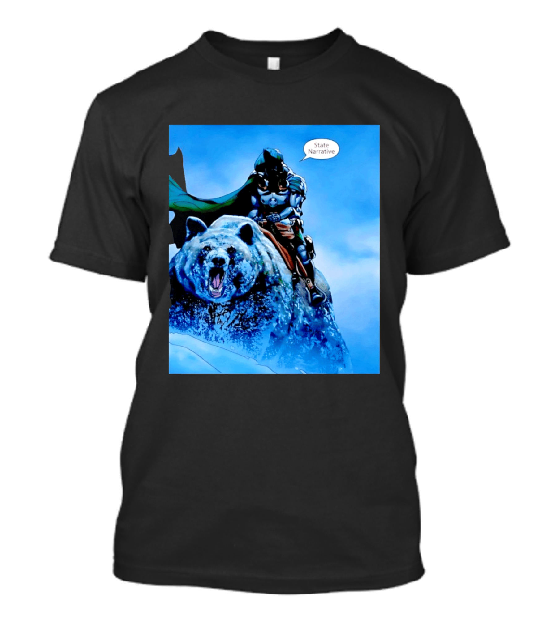 Doctor Doom State Narrative Riding Bear T-Shirt