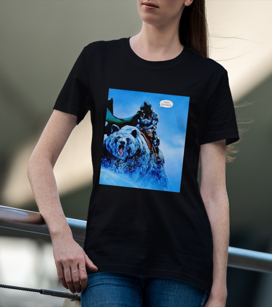 Doctor Doom State Narrative Riding Bear T-Shirt