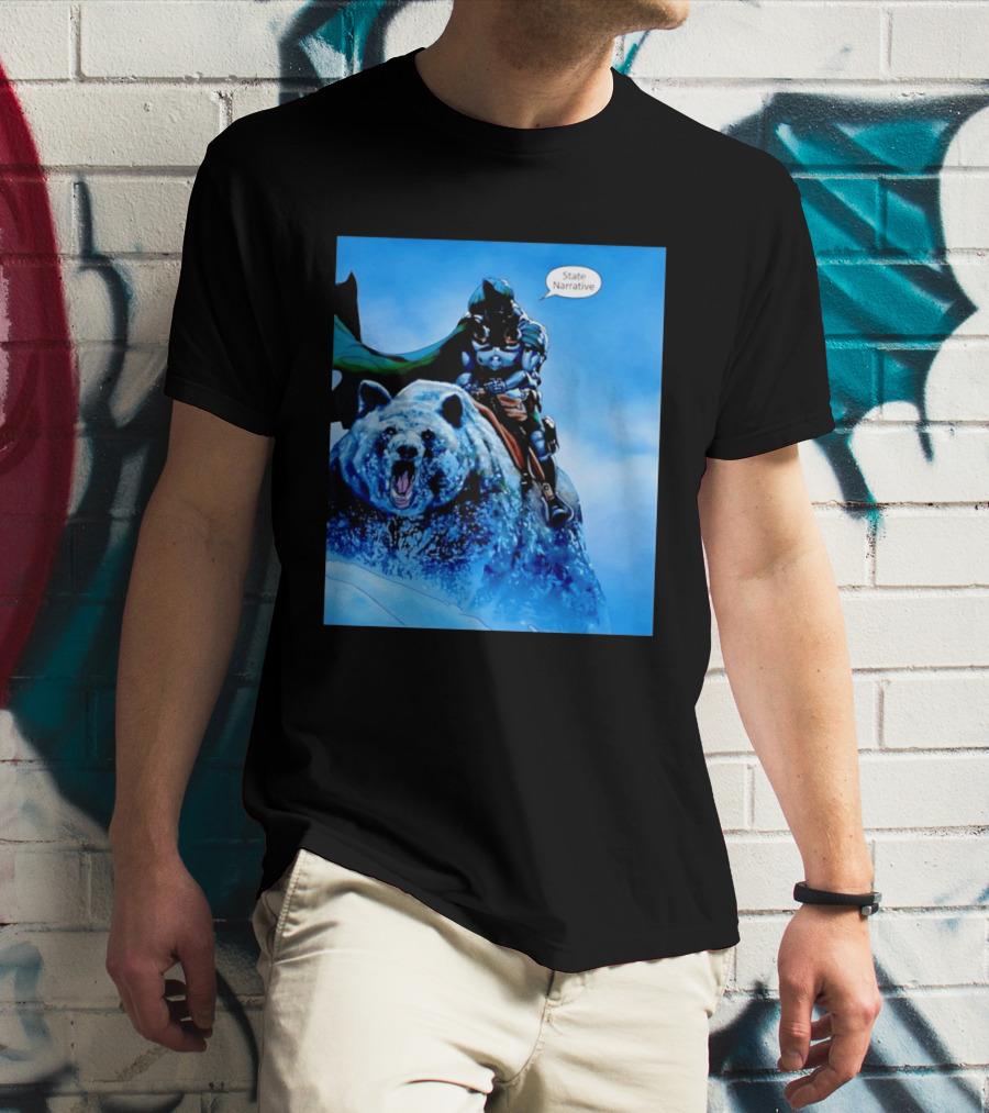 Doctor Doom State Narrative Riding Bear T-Shirt