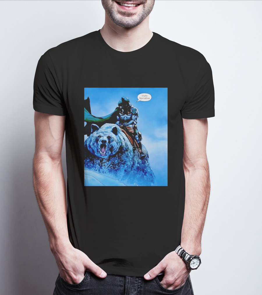 Doctor Doom State Narrative Riding Bear T-Shirt