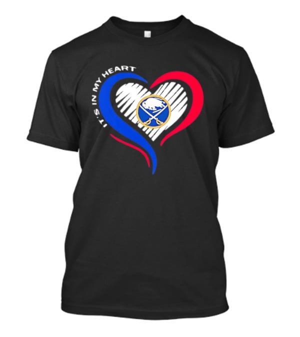 Buffalo Sabres It's In My Heart Blue And Red Heart Shape T-Shirt