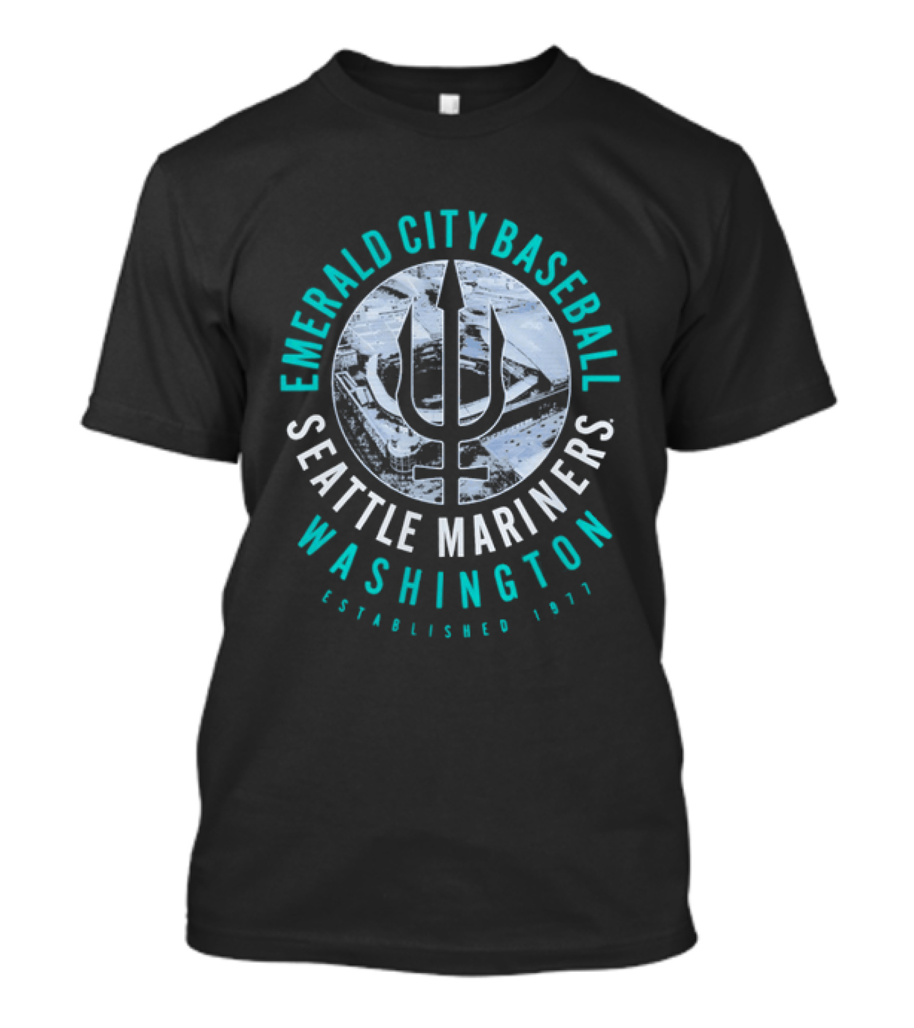 Seattle Mariners Emerald City Baseball Washington Established 1977 T-Shirt