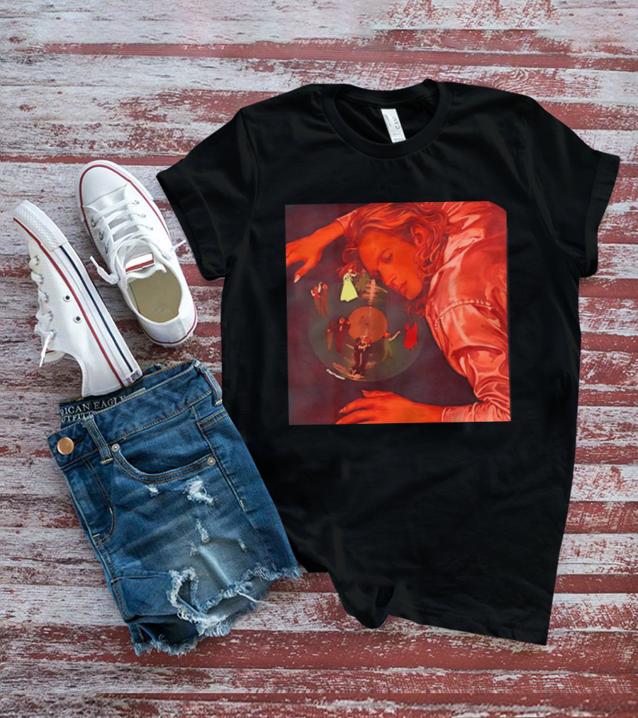 Vinyl Dreams Young Man Resting With Dancing Figures T-Shirt