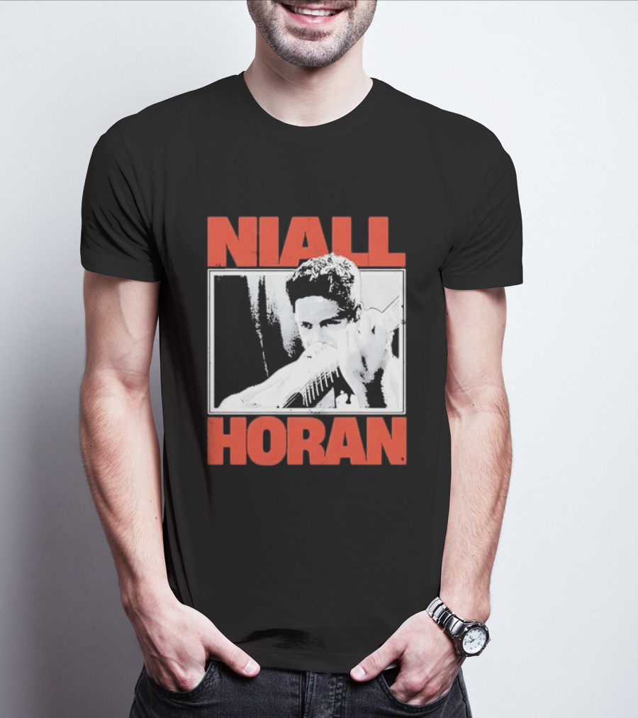 Niall Horan Distressed Guitar Player Image One Direction T-Shirt