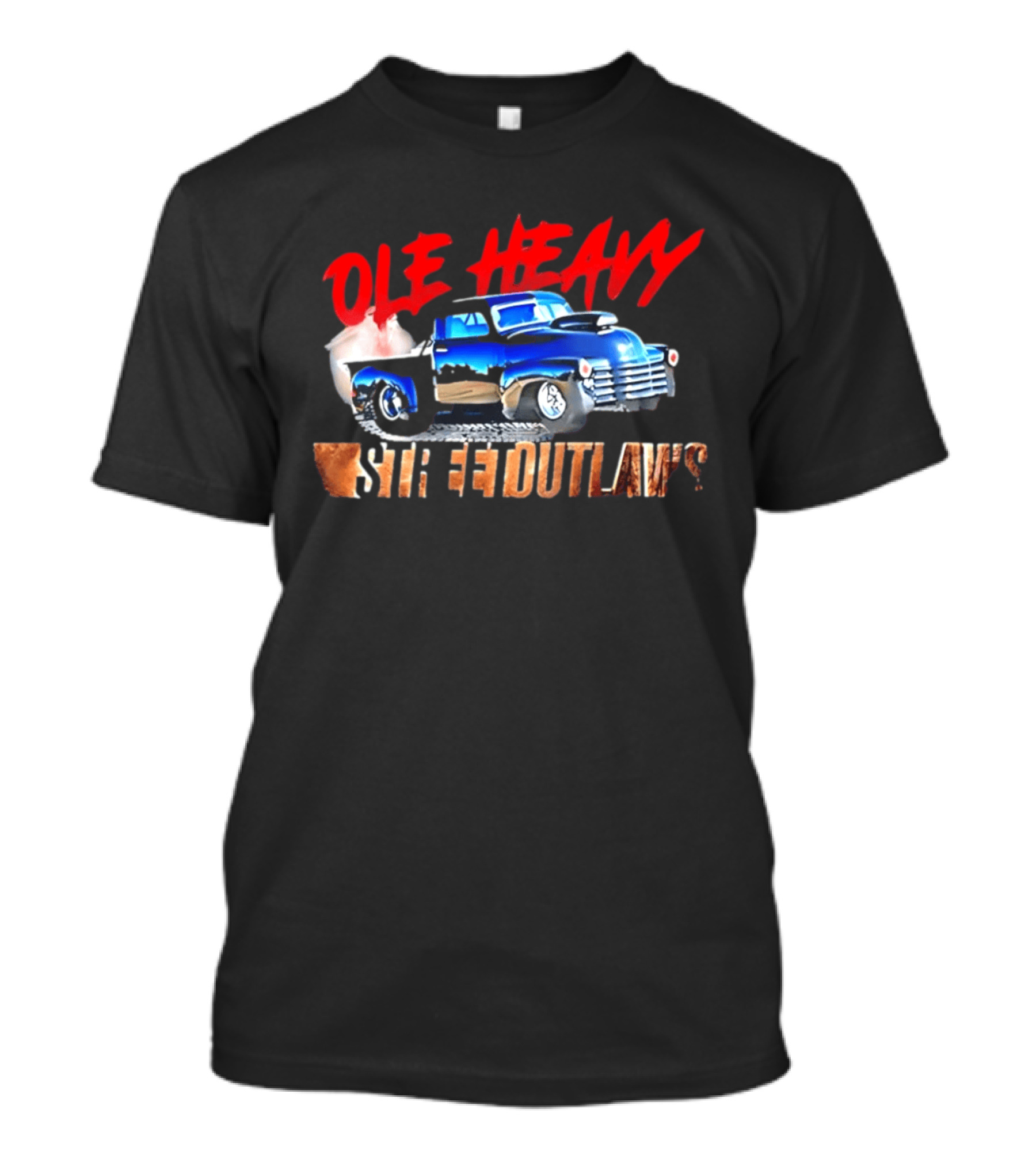 Ole Heavy Street Outlaws Blue Classic Truck Racing T-Shirt