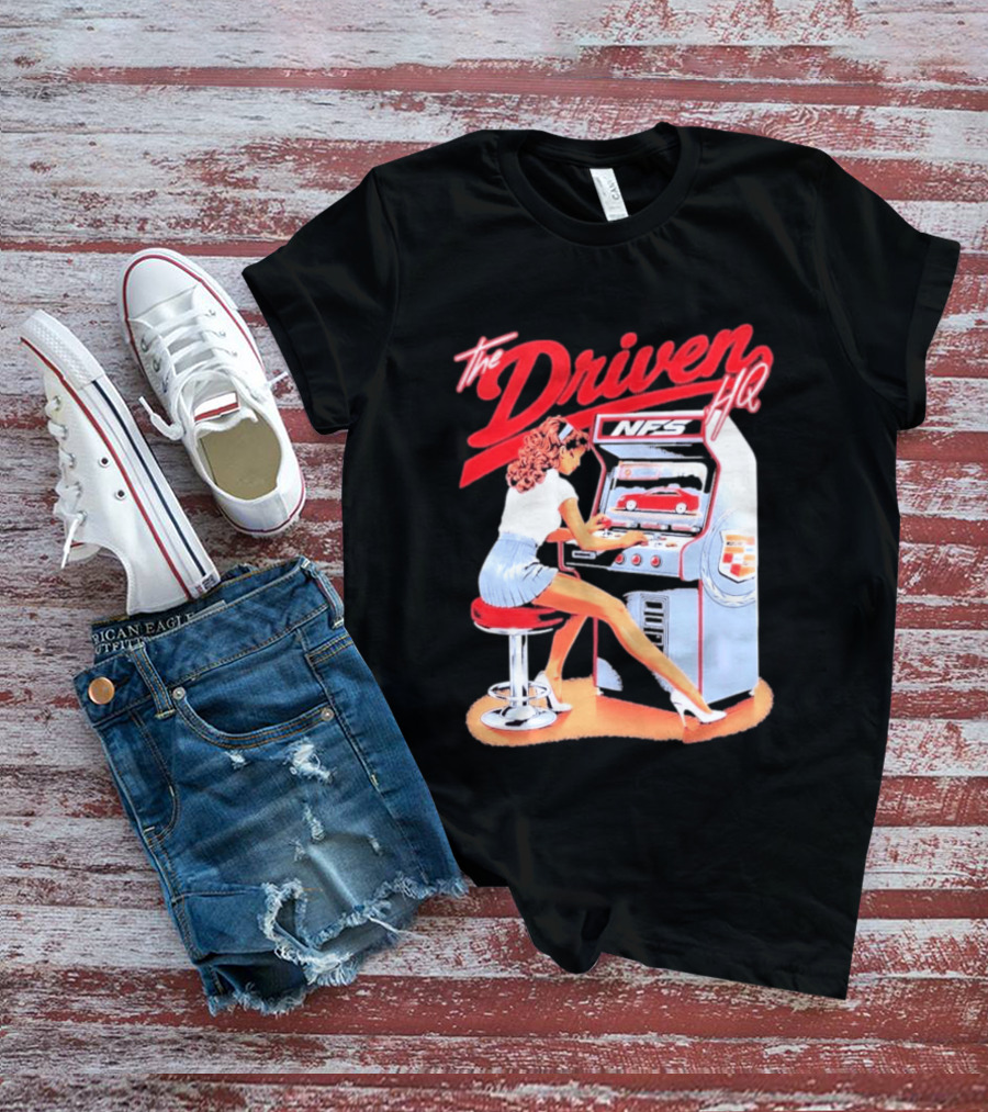 The Driven HQ NFS Arcade Gaming Girl Retro Pin Up T-Shirt