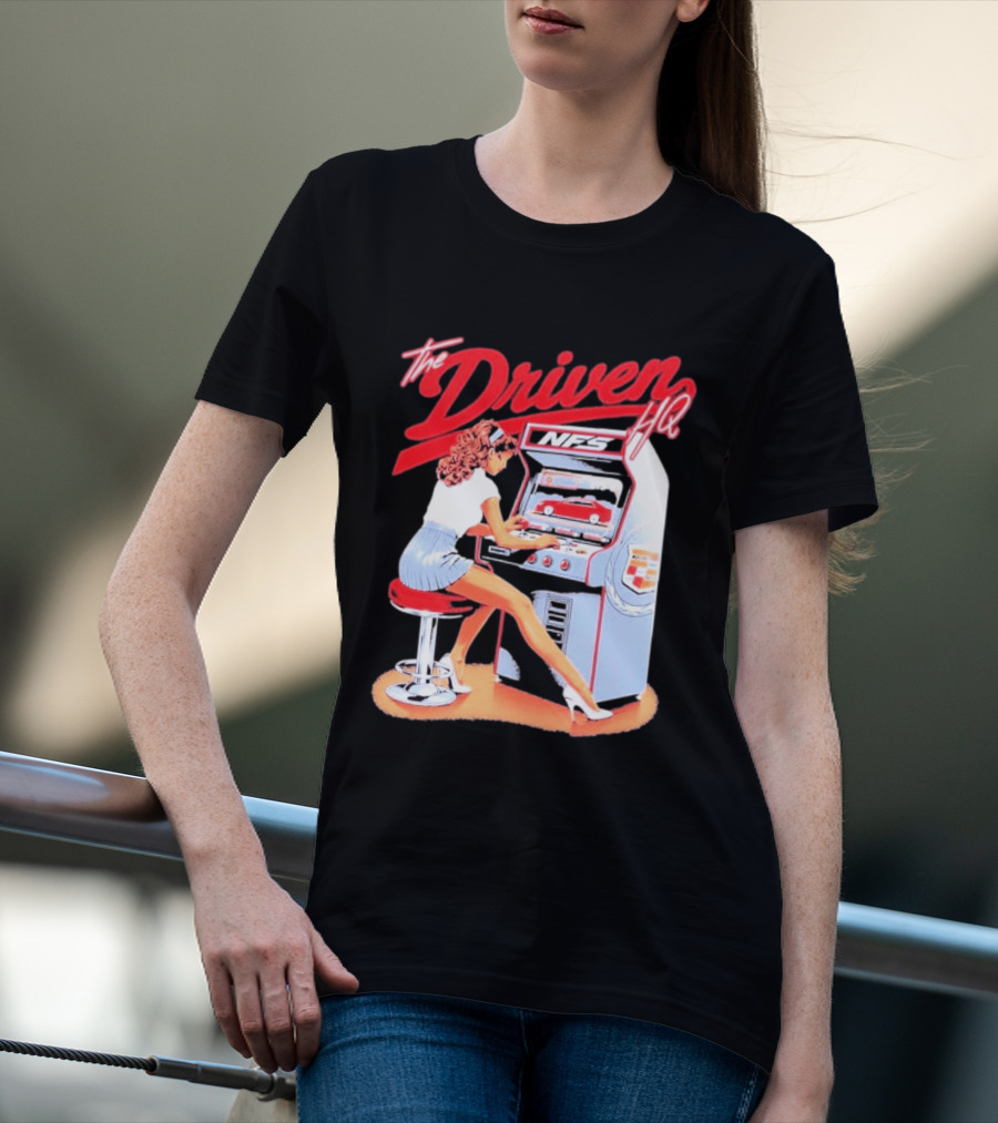 The Driven HQ NFS Arcade Gaming Girl Retro Pin Up T-Shirt