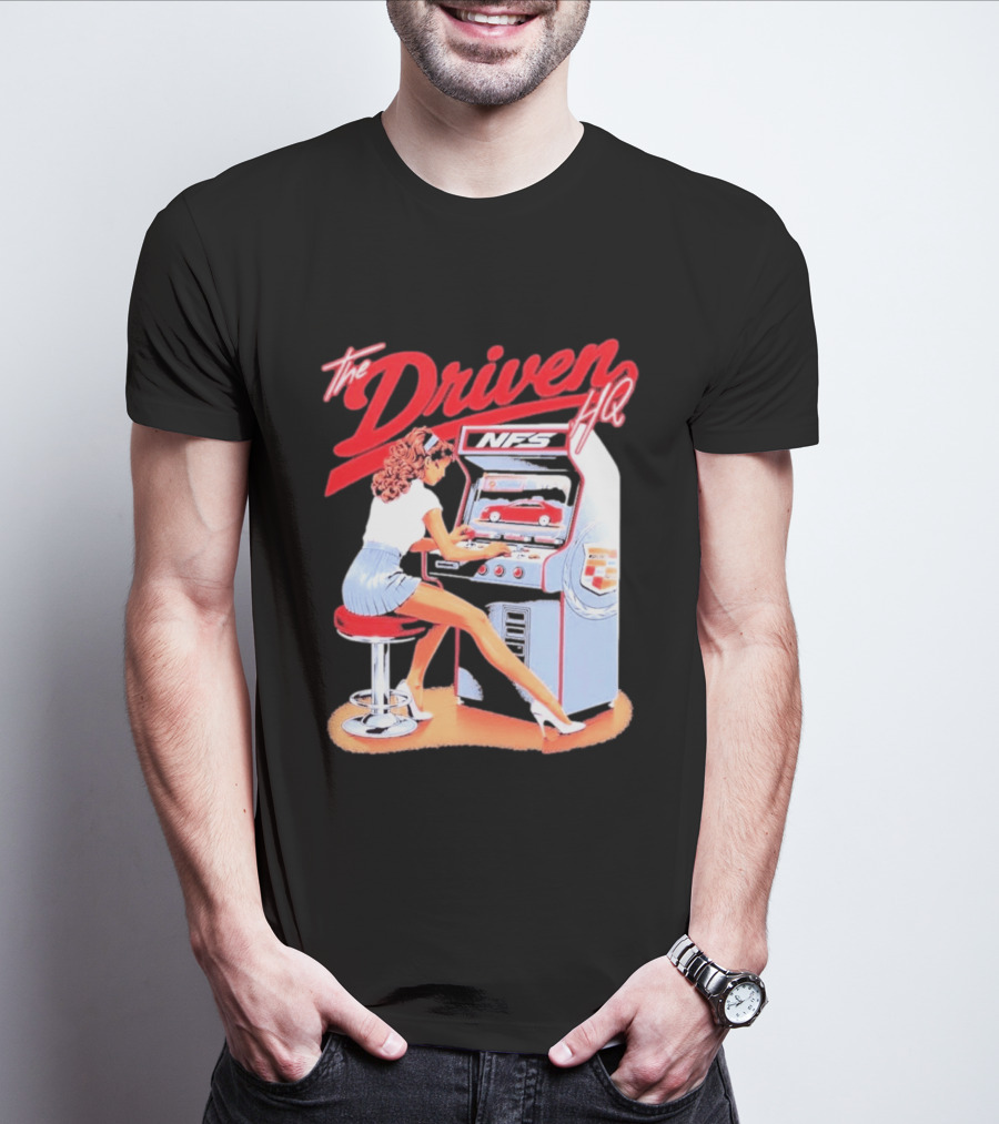 The Driven HQ NFS Arcade Gaming Girl Retro Pin Up T-Shirt
