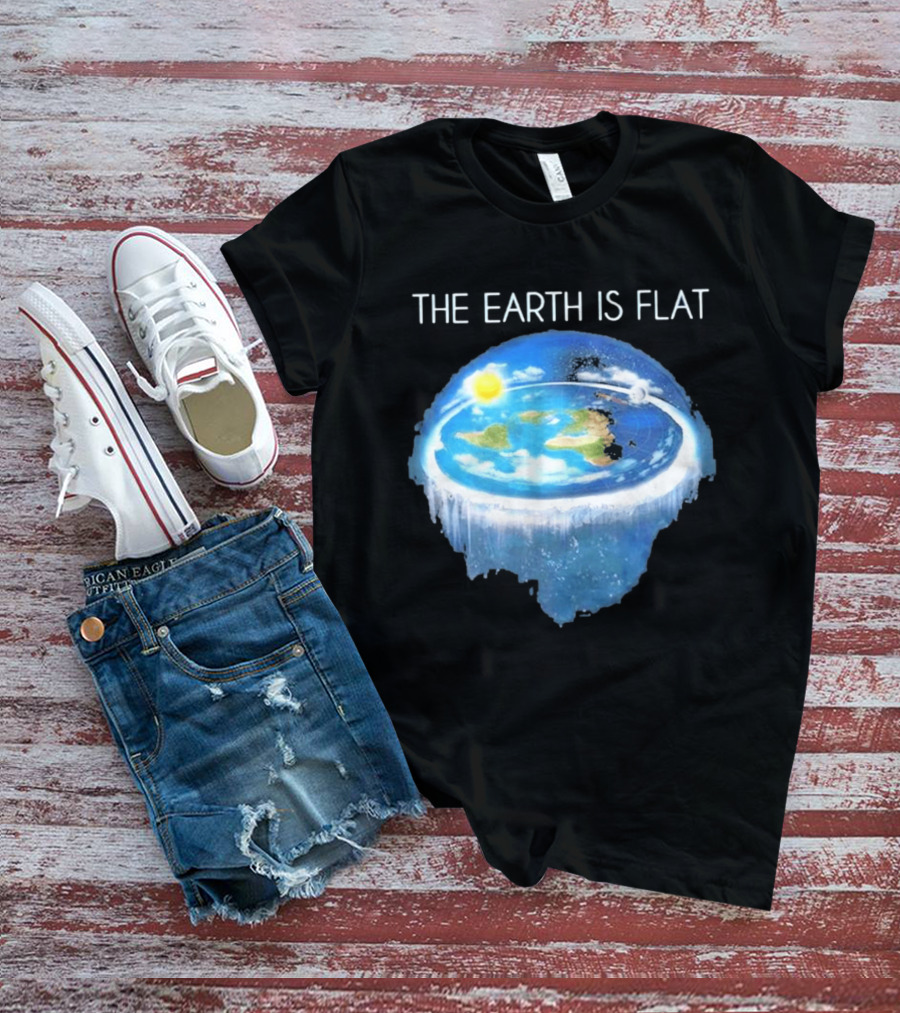 The Earth Is Flat Map Model Firmament Dome Sun Moon Sheol T-Shirt
