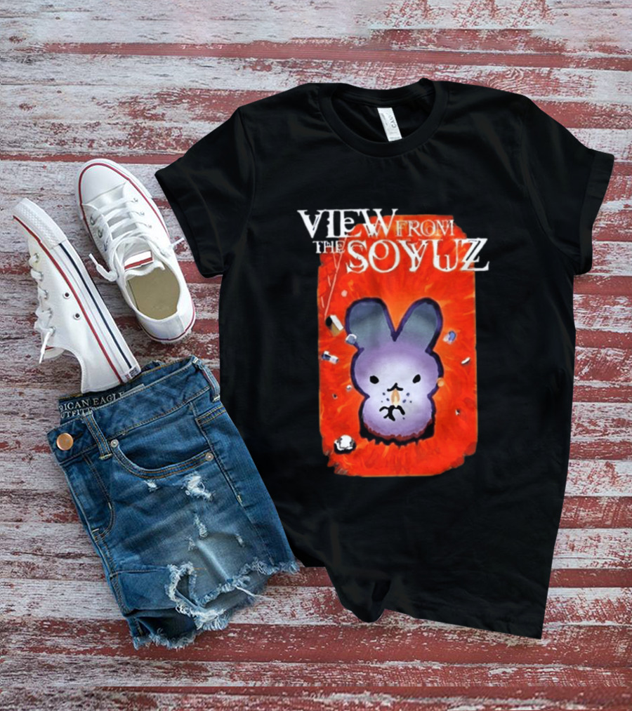 View From The Soyuz Ubiquitous Space Rabbit Explosion T-Shirt