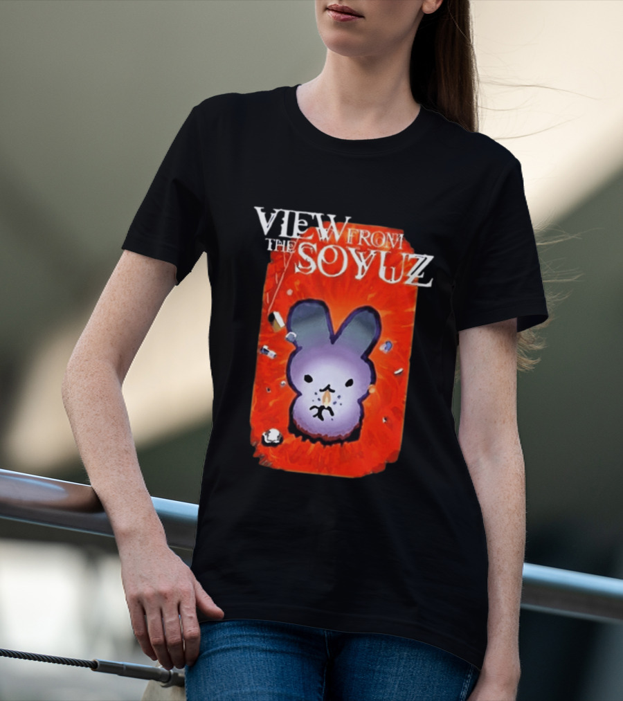 View From The Soyuz Ubiquitous Space Rabbit Explosion T-Shirt