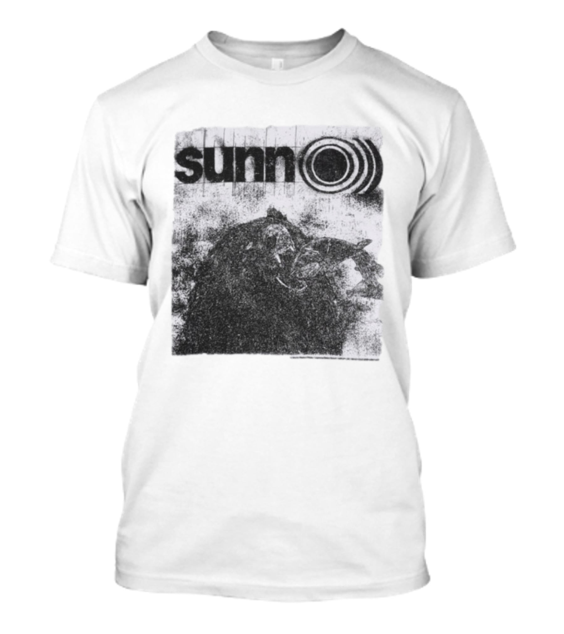 Sunn O))) Brain Dead Collaboration Black And White Distressed T-Shirt