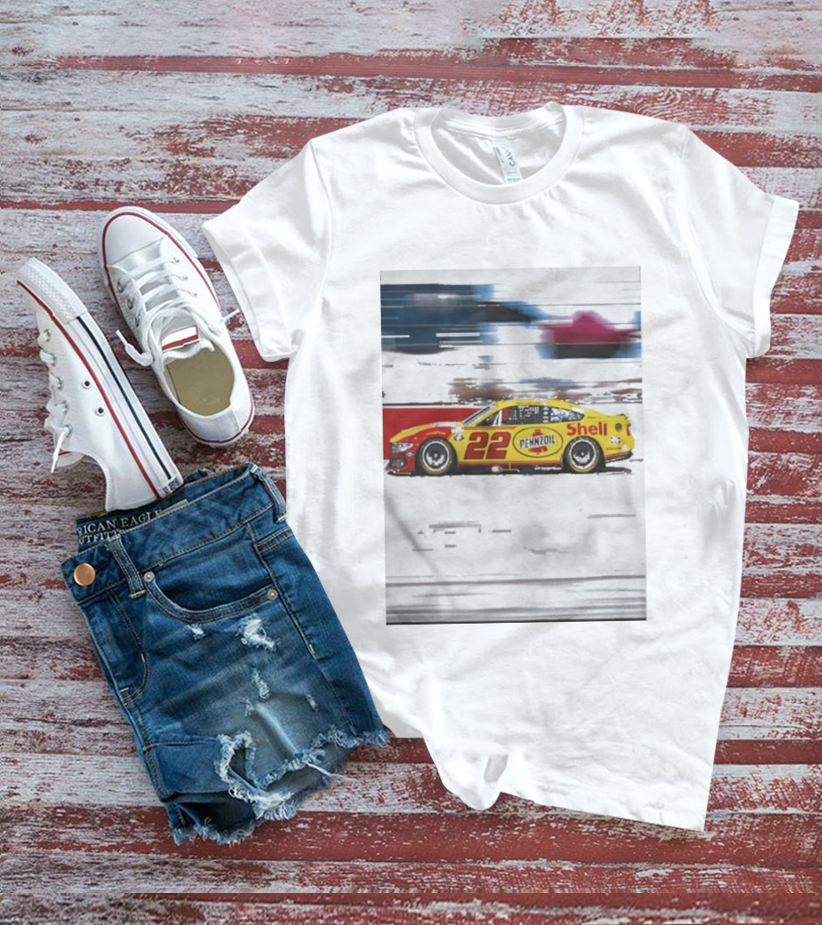 Joey Logano 2026 Victory Pennzoil Shell Car 22 NASCAR Speedway T-Shirt