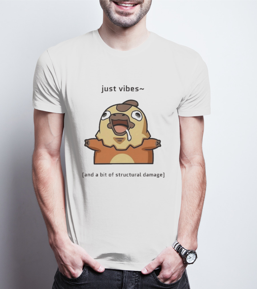 Just Vibes And A Bit Of Structural Damage Character Expression T-Shirt