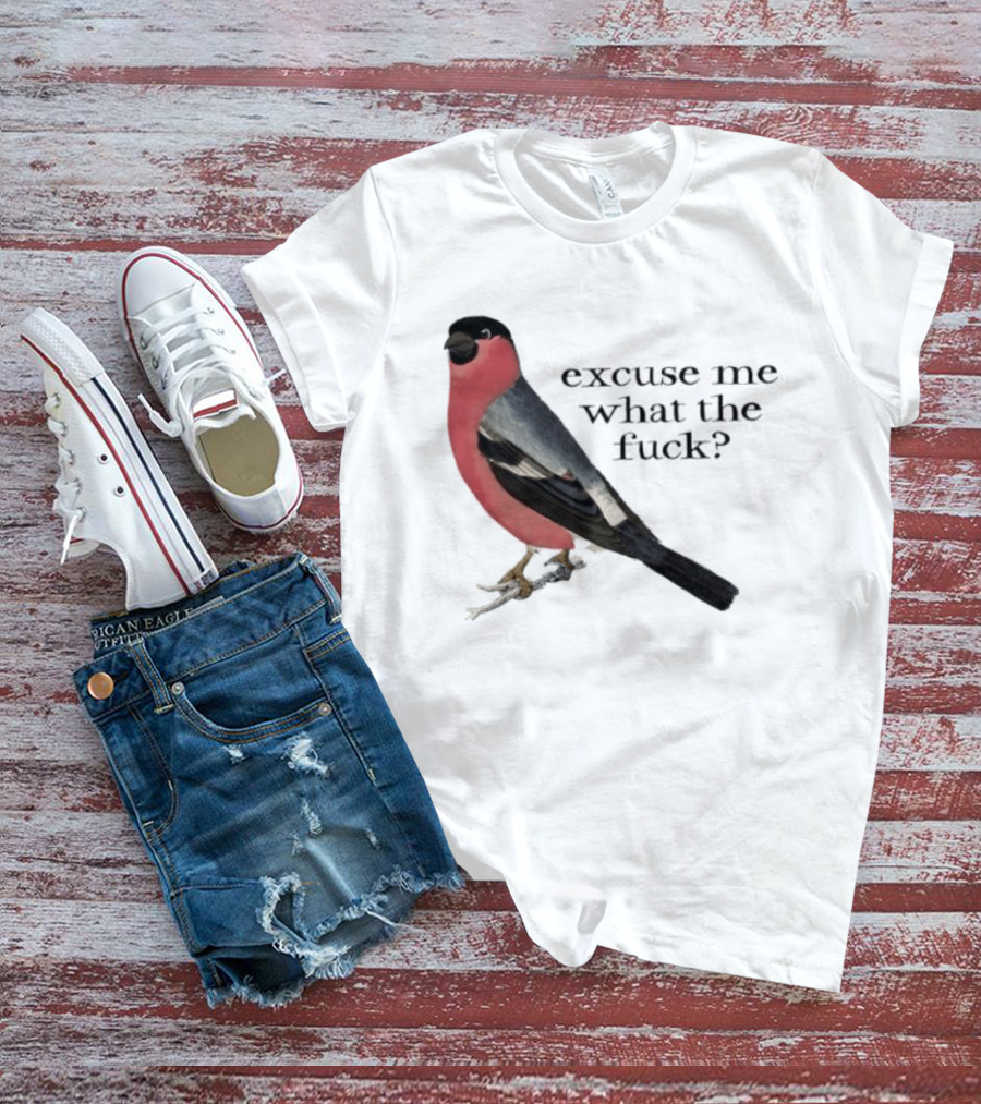 Eurasian Bullfinch Bird Excuse Me What The Fuck T-Shirt