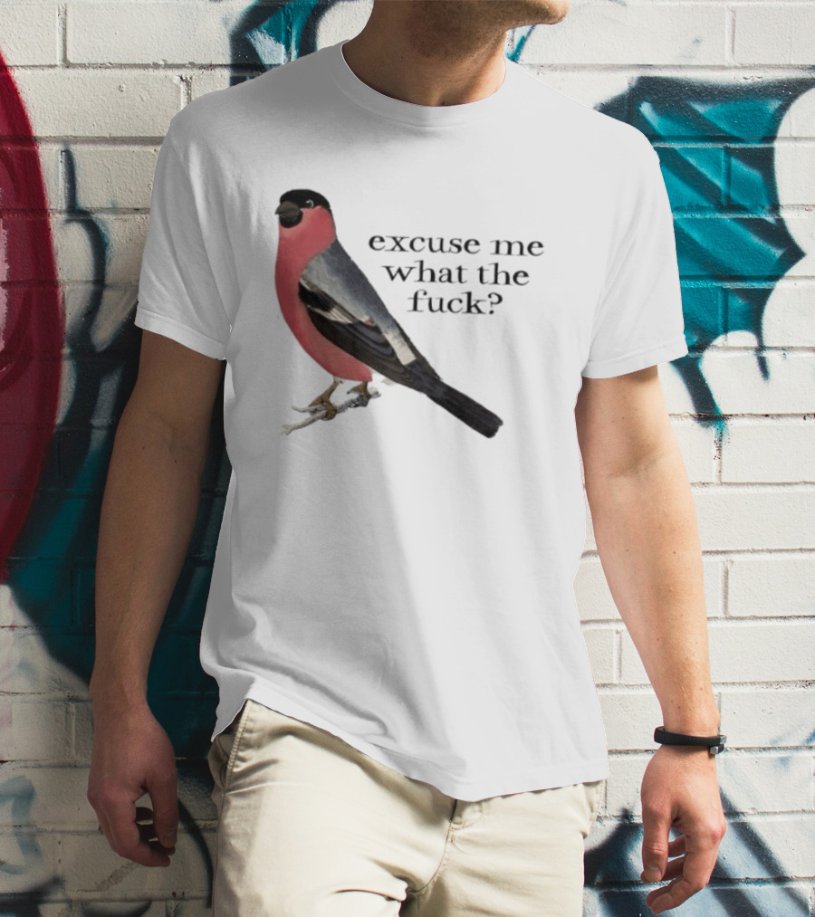 Eurasian Bullfinch Bird Excuse Me What The Fuck T-Shirt