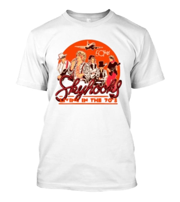 Skyhooks Living In The 70's 50th Anniversary Warner Music Store T-Shirt