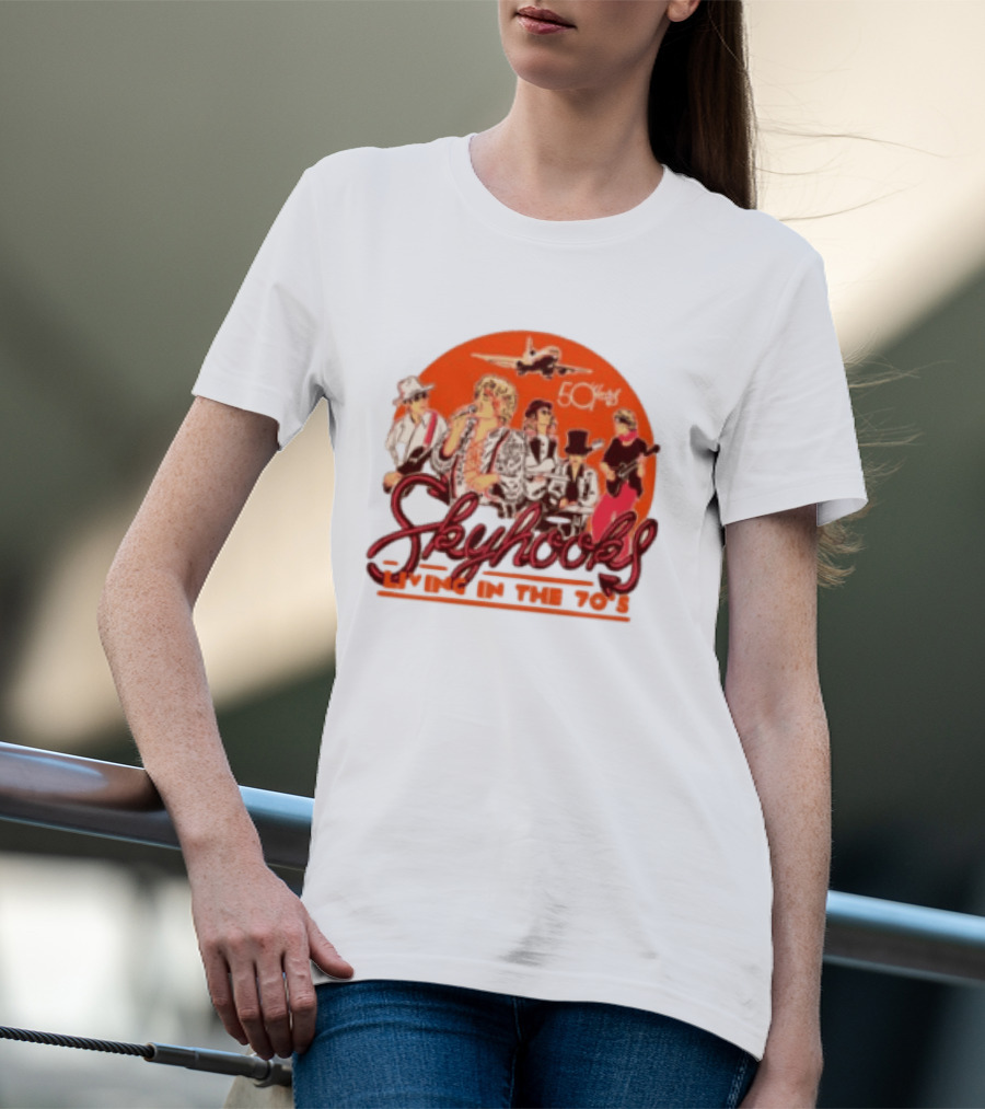 Skyhooks Living In The 70's 50th Anniversary Warner Music Store T-Shirt