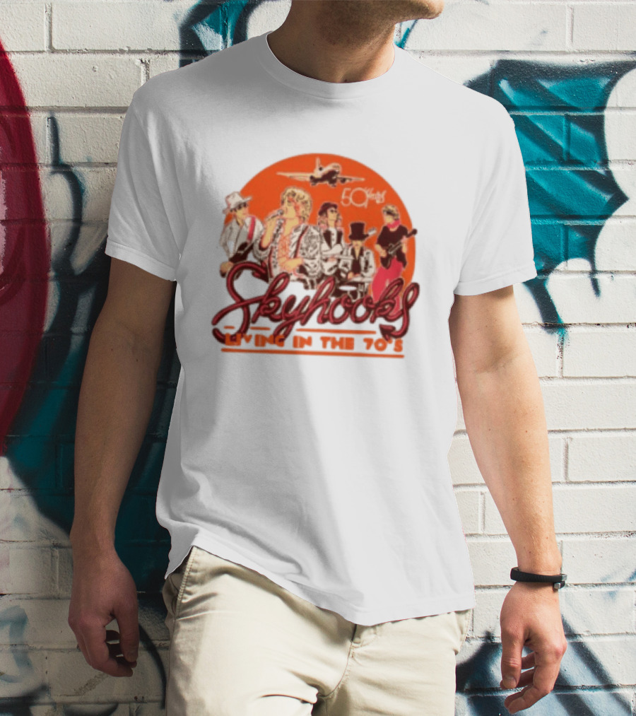 Skyhooks Living In The 70's 50th Anniversary Warner Music Store T-Shirt