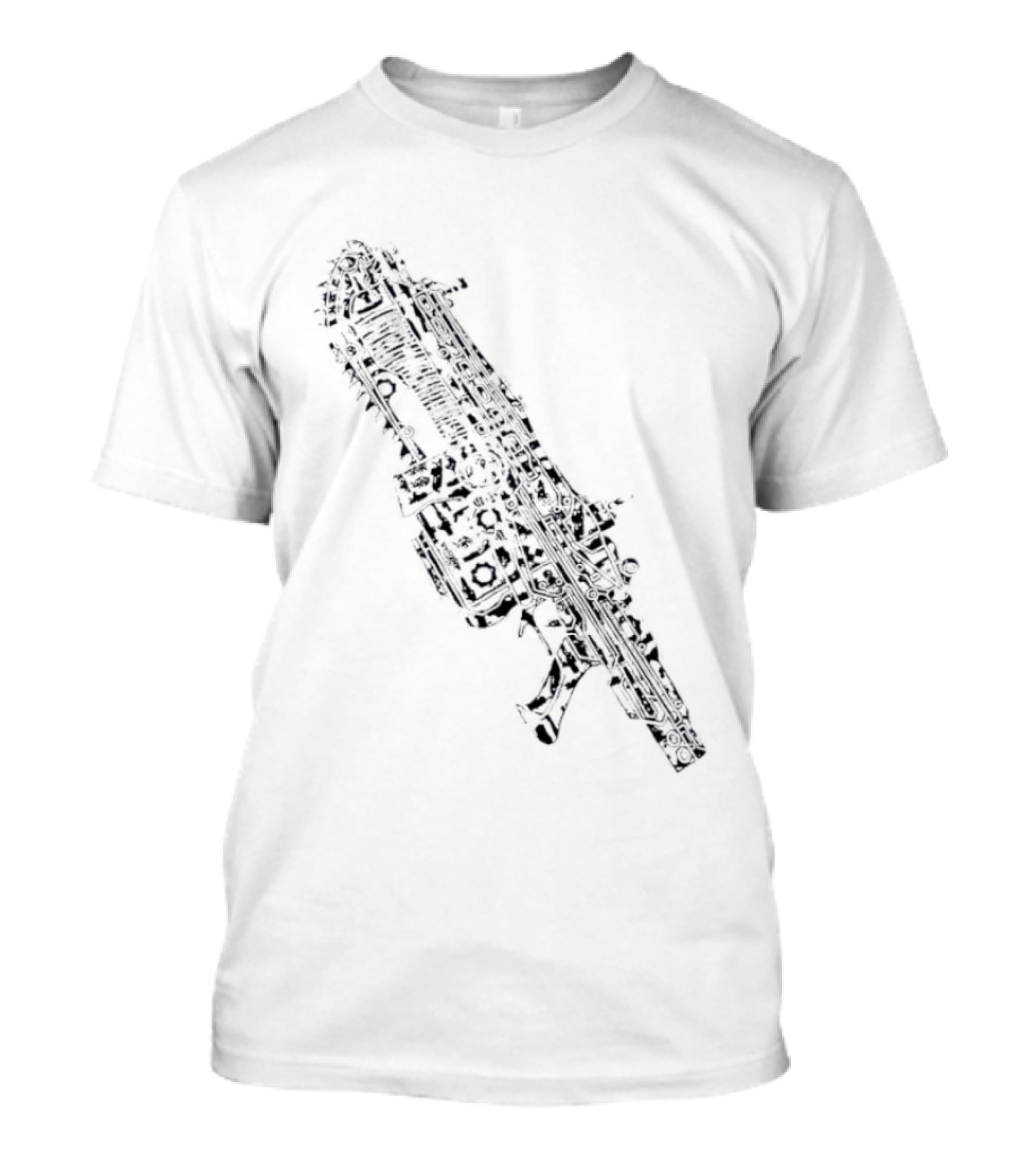 Gears Of War Lancer Assault Rifle Chainsaw Gaming Weapon T-Shirt