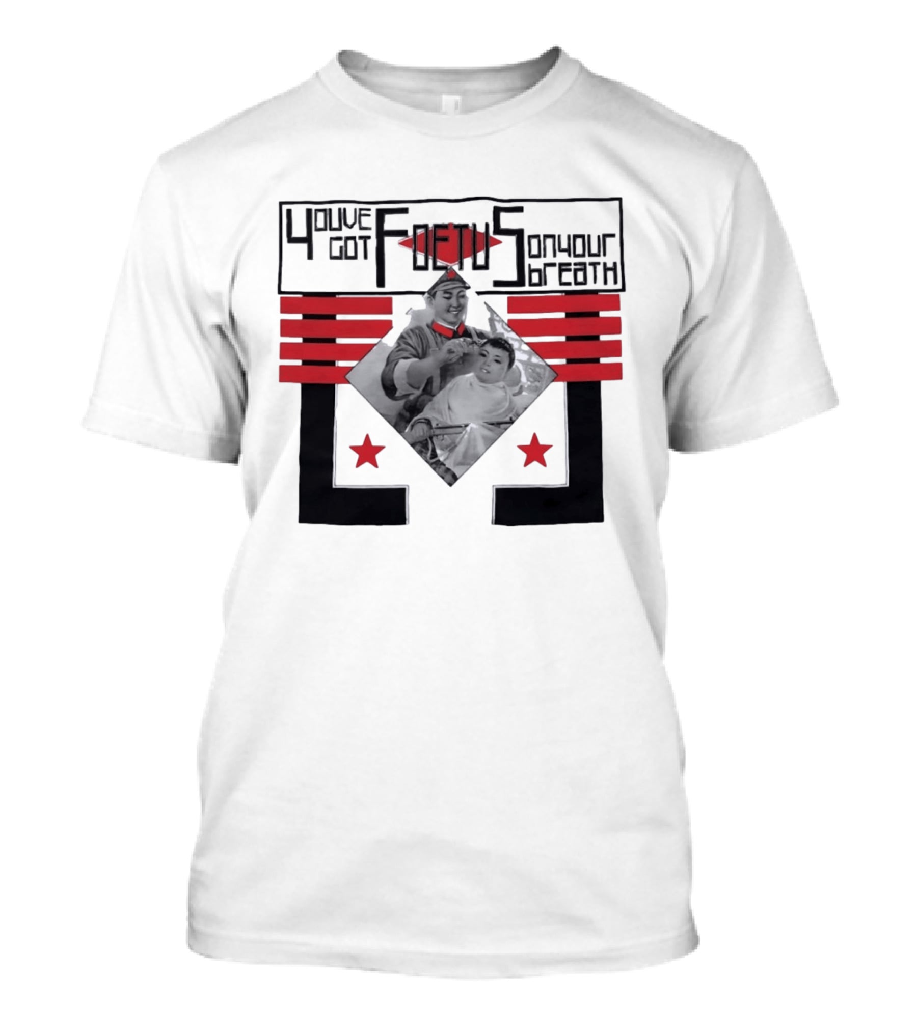 You've Got Foetus On Your Breath Band Retro Barber Propaganda T-Shirt