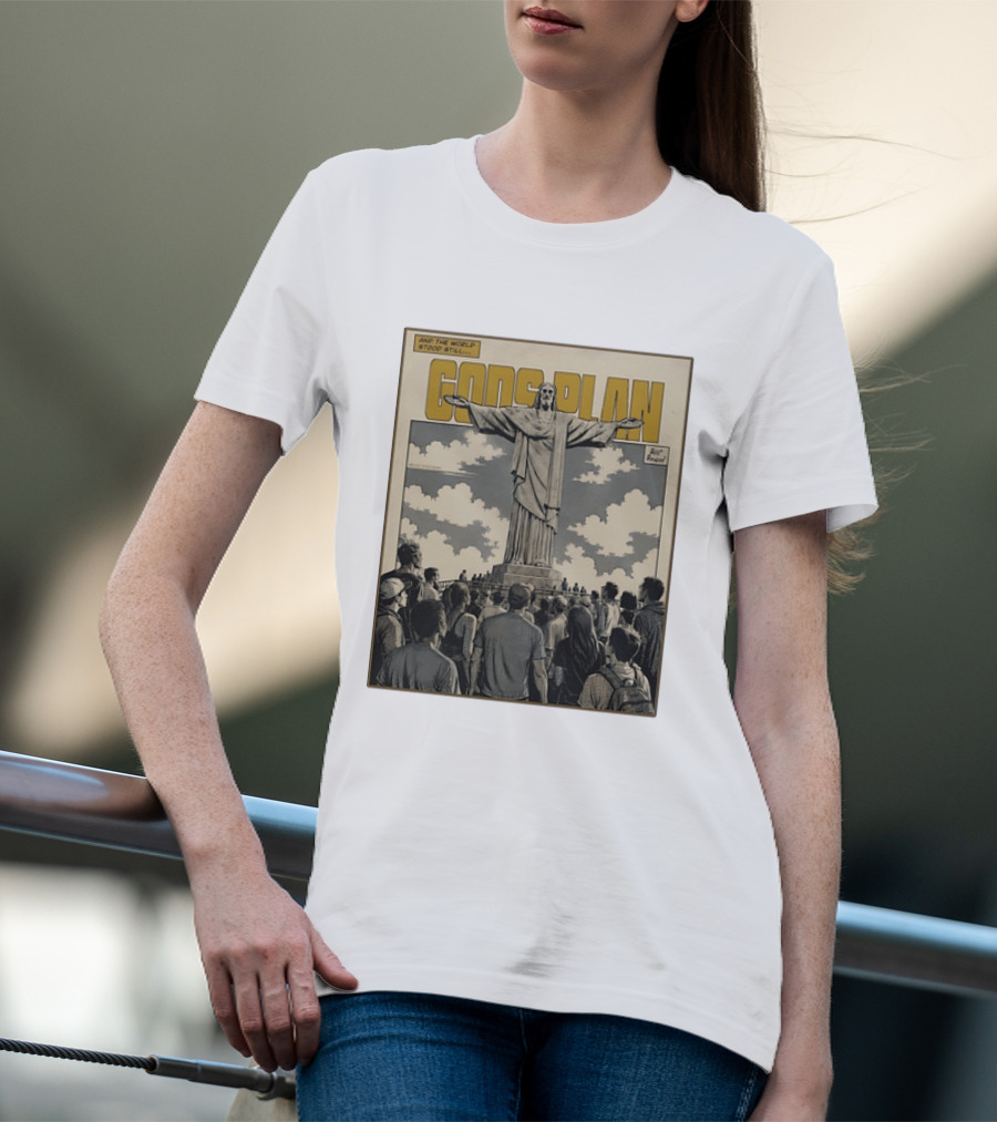 Gods Plan Jesus Christ And The World Stood Still Retro Comic T-Shirt