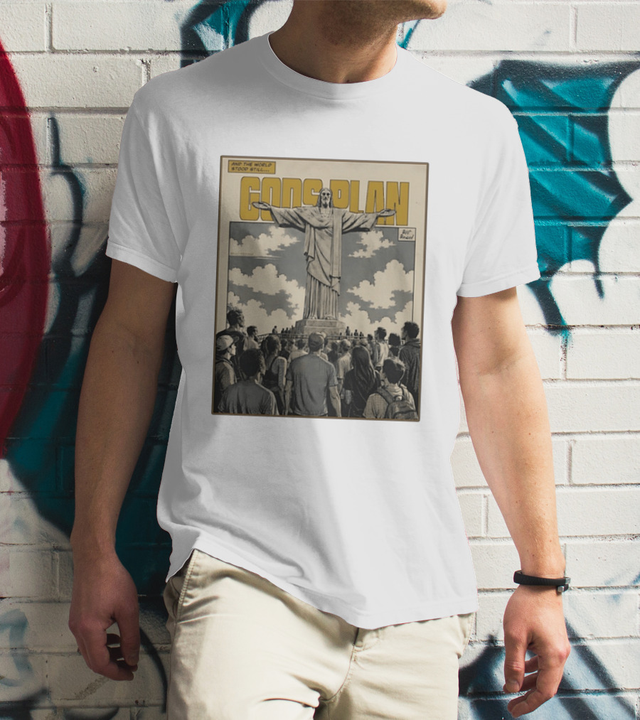 Gods Plan Jesus Christ And The World Stood Still Retro Comic T-Shirt