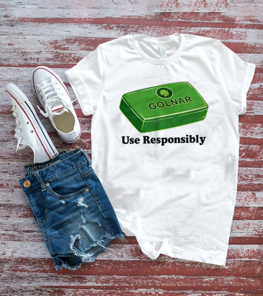 Golnar Green Bar Use Responsibly Shamrock T-Shirt