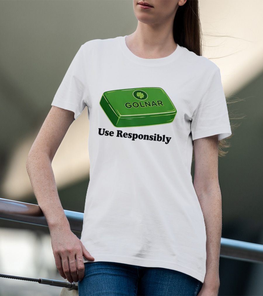 Golnar Green Bar Use Responsibly Shamrock T-Shirt