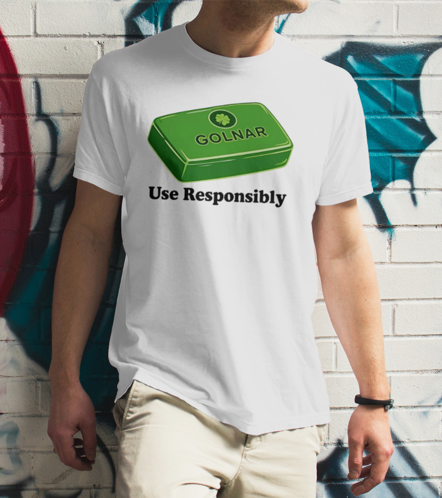 Golnar Green Bar Use Responsibly Shamrock T-Shirt