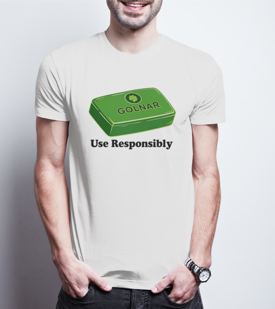 Golnar Green Bar Use Responsibly Shamrock T-Shirt