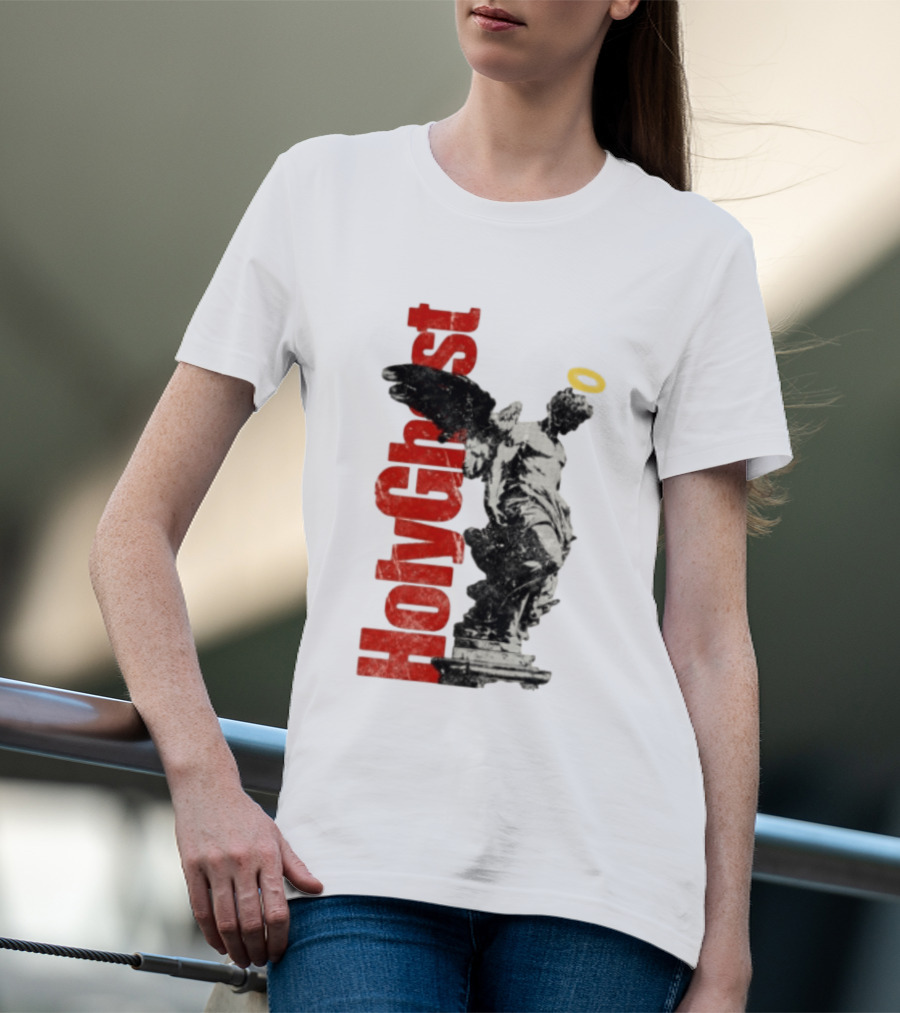 Holy Ghost Halo Statue Winged Angel T-Shirt