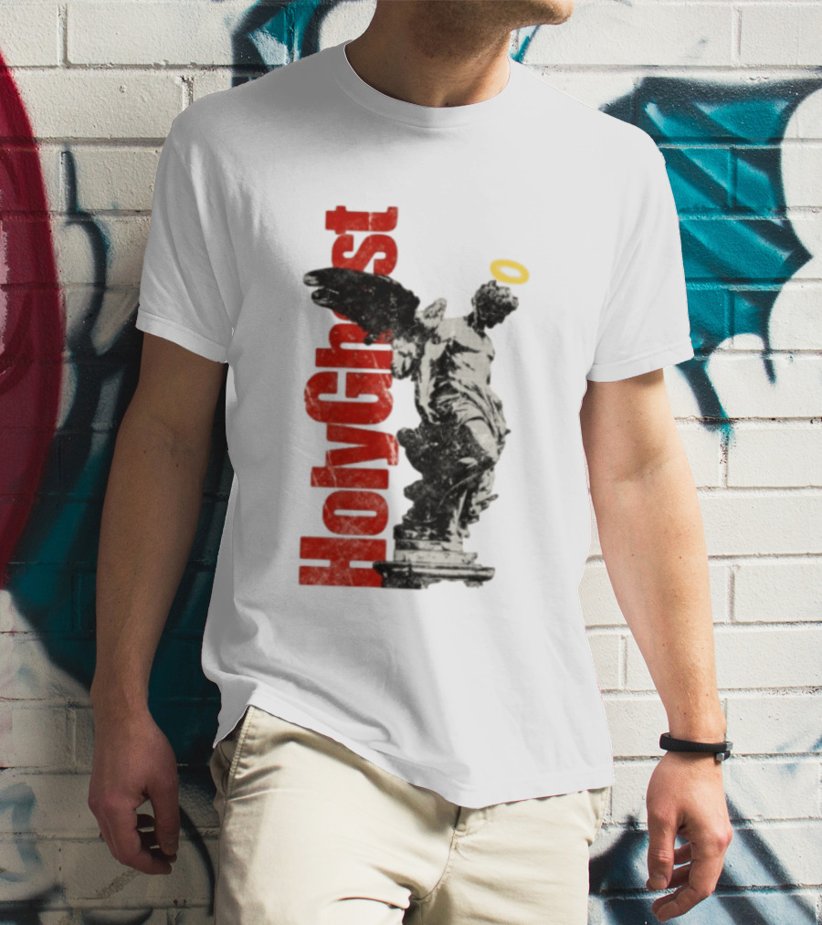 Holy Ghost Halo Statue Winged Angel T-Shirt